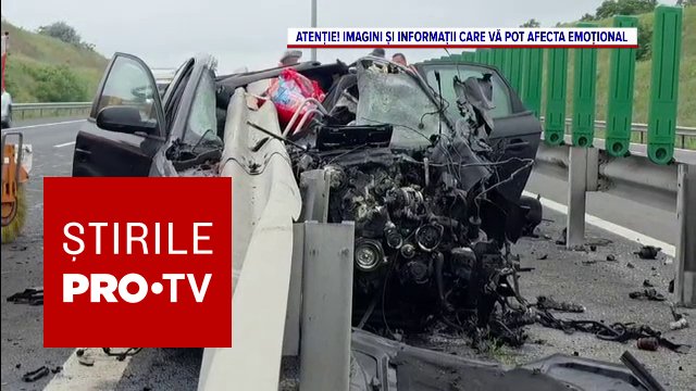 Accident pe Autostrada Soarelui: un bunic de 70 de ani a adormit la volan, nepoata de 2 ani rănită ușor