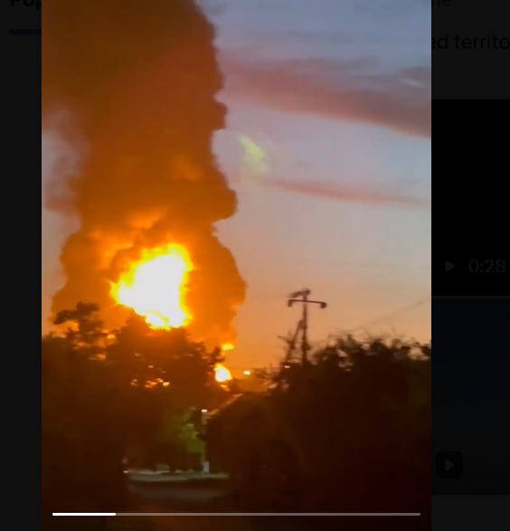 Atac masiv cu drone în Rusia: depozit de petrol și port din Mariupol, incendiate