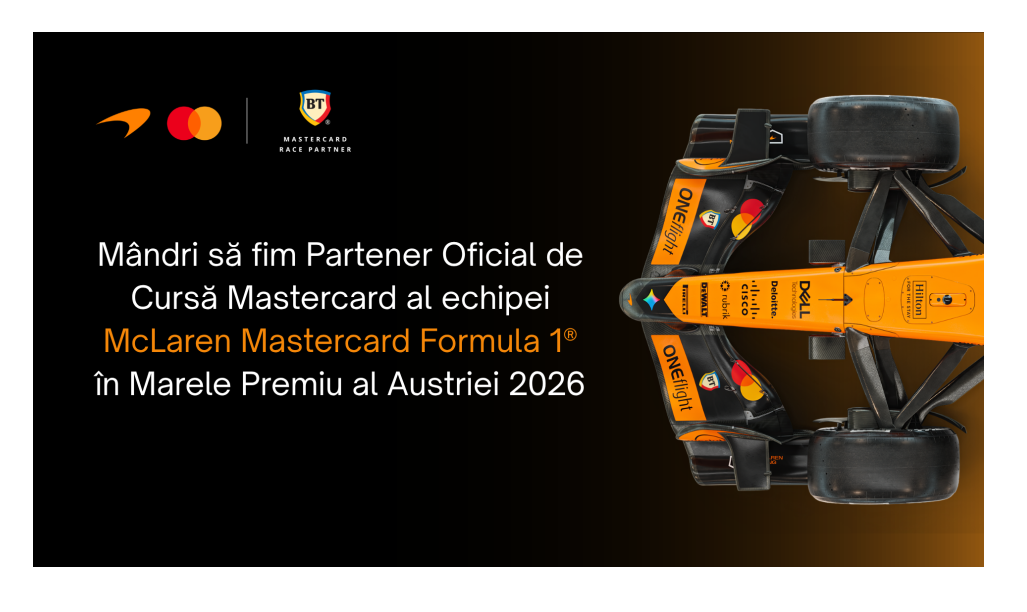 Banca Transilvania și McLaren aduc Formula 1 mai aproape de fanii români: logo pe monopost și experiențe exclusive
