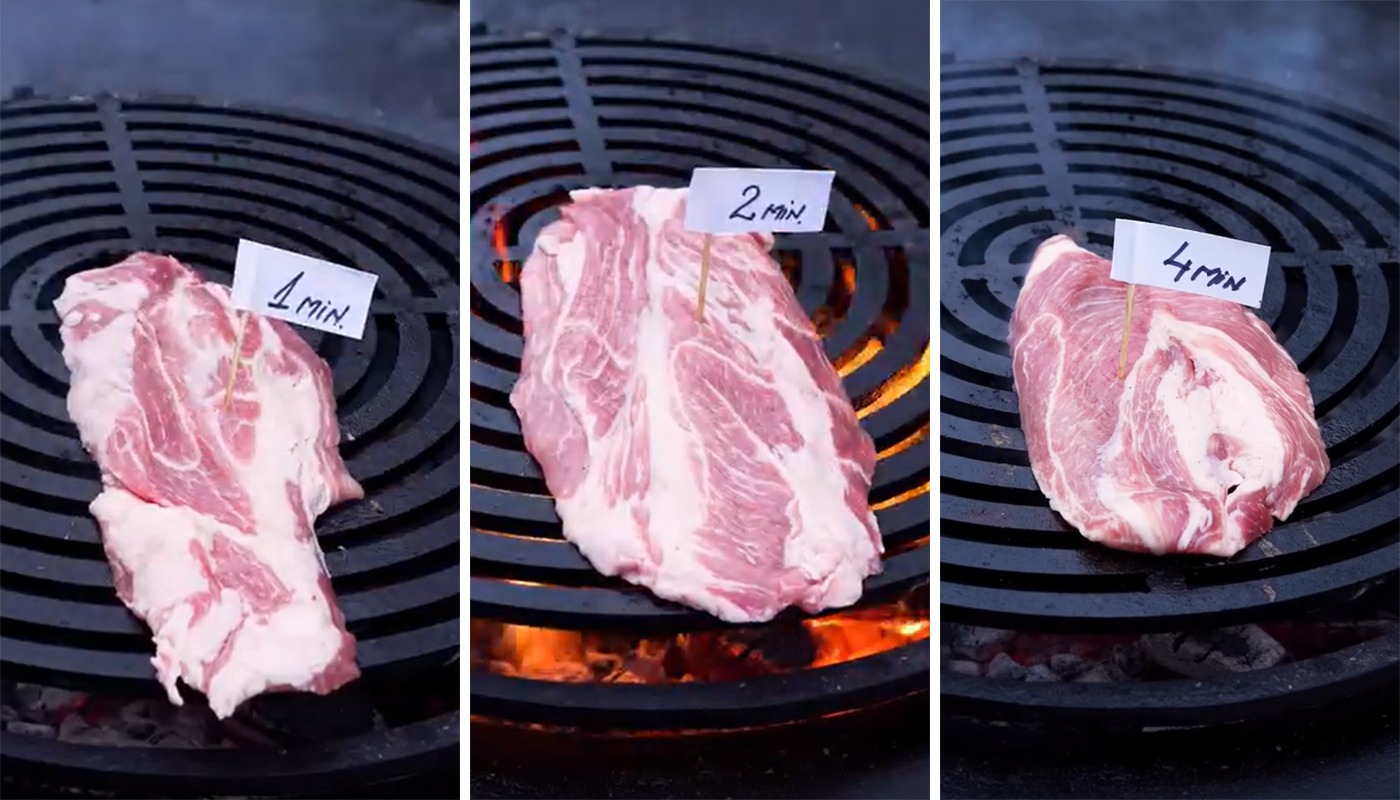 Chef Horia Manea: timpul ideal pentru ceafa de porc la grătar este de 12 minute