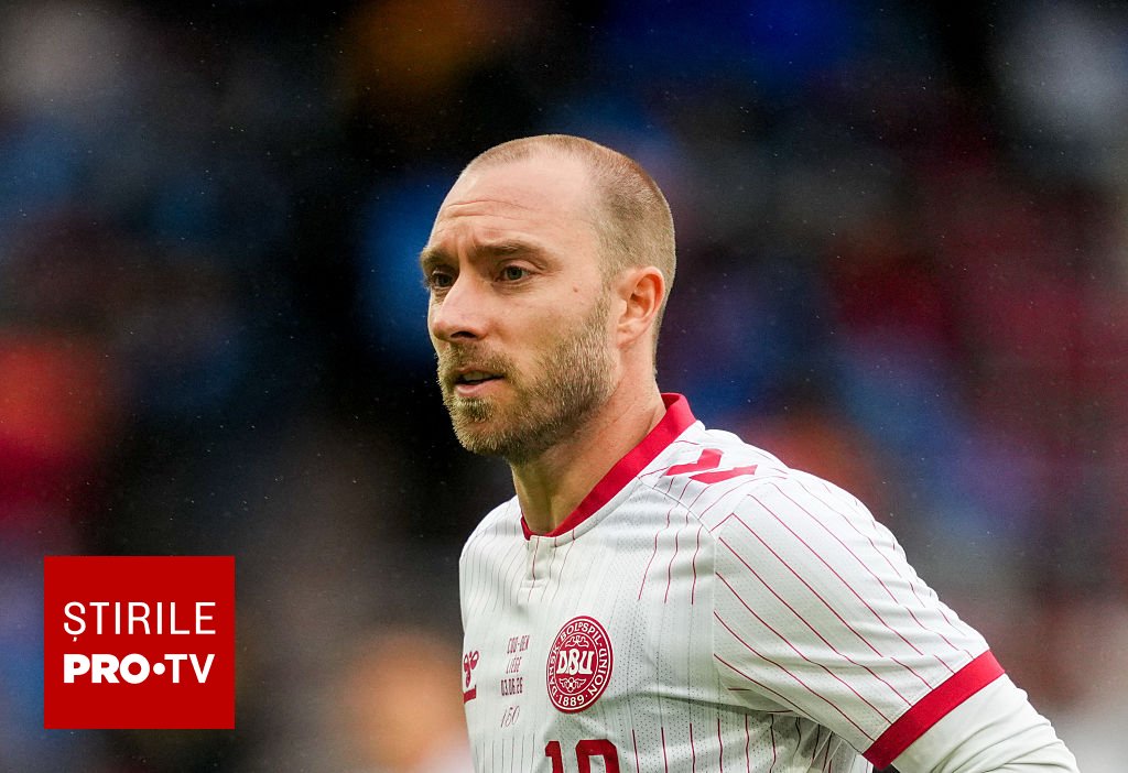 Christian Eriksen s-a prăbușit din nou pe teren în meciul Danemarca-Ucraina, dar este conștient și stabil