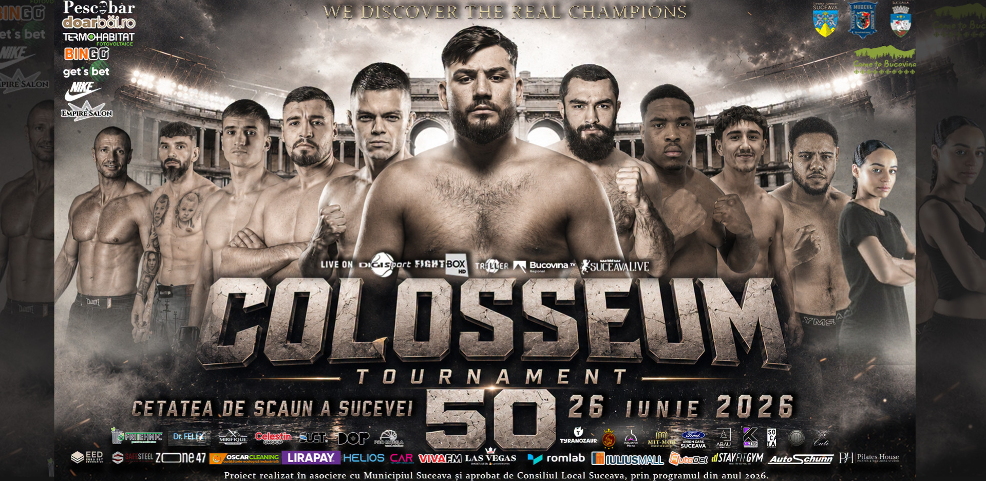 Colosseum Tournament 50: România vs Africa în Cetatea de Scaun a Sucevei, pe 26 iunie