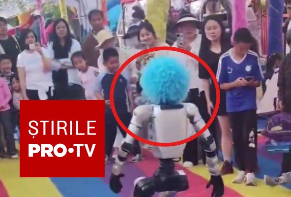 Copil lovit în burtă de un robot umanoid în timpul unui spectacol în China