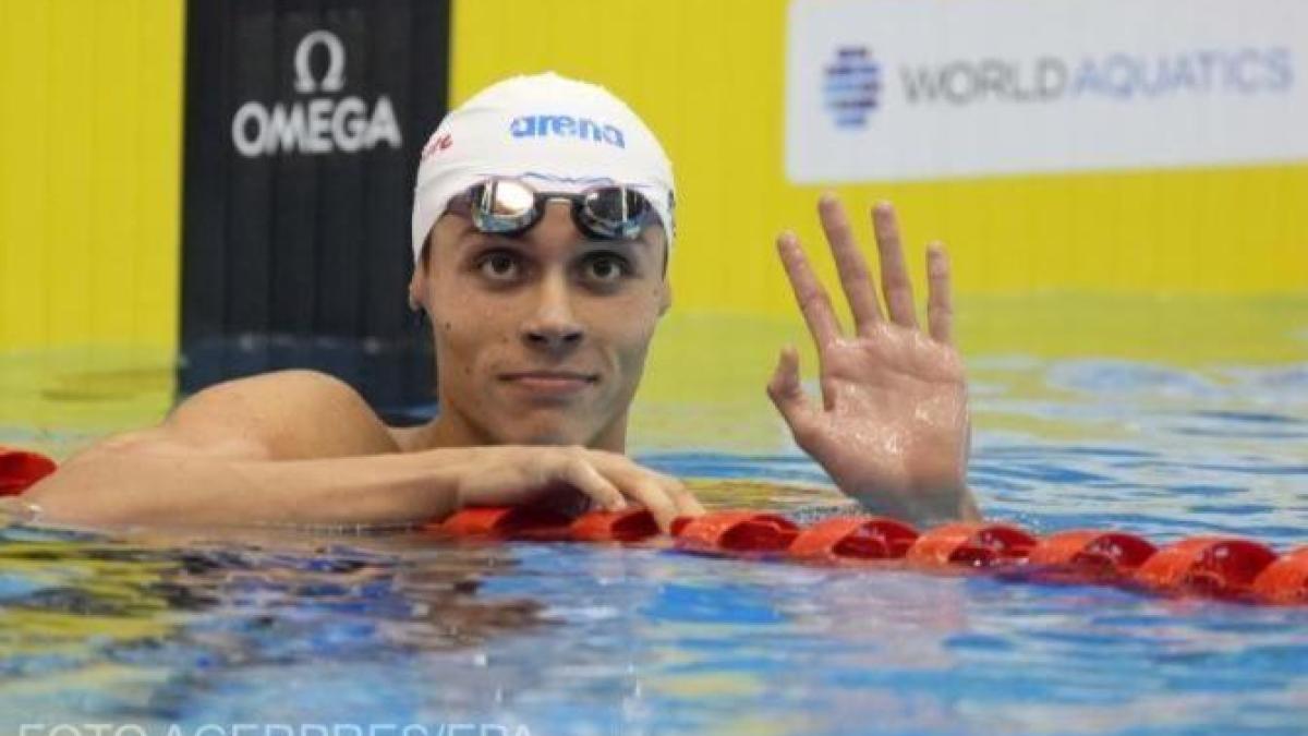 David Popovici câștigă proba de 100 m liber la Trofeul Settecolli, cu record al competiției