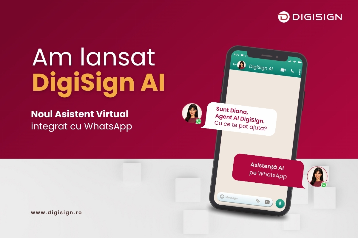 DigiSign lansează DigiSign AI, agent inteligent integrat cu WhatsApp pentru suport privind semnătura electronică
