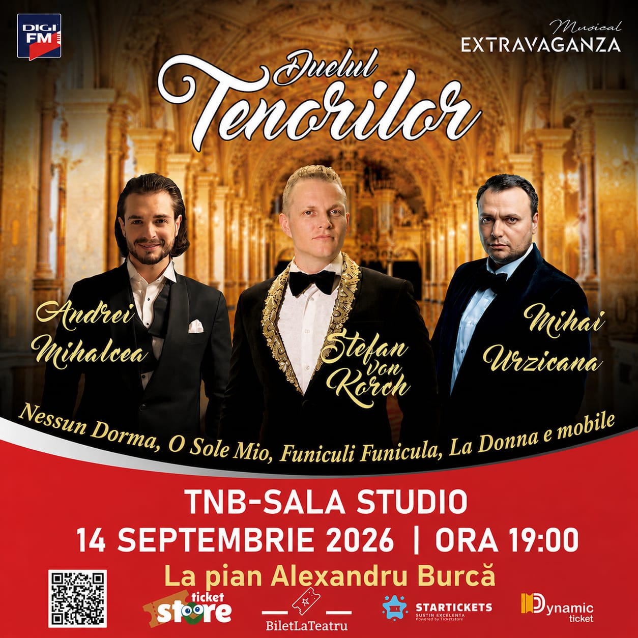 „Duelul Tenorilor” 2026, pe 14 septembrie la TNB, deschide stagiunea Musical Extravaganza