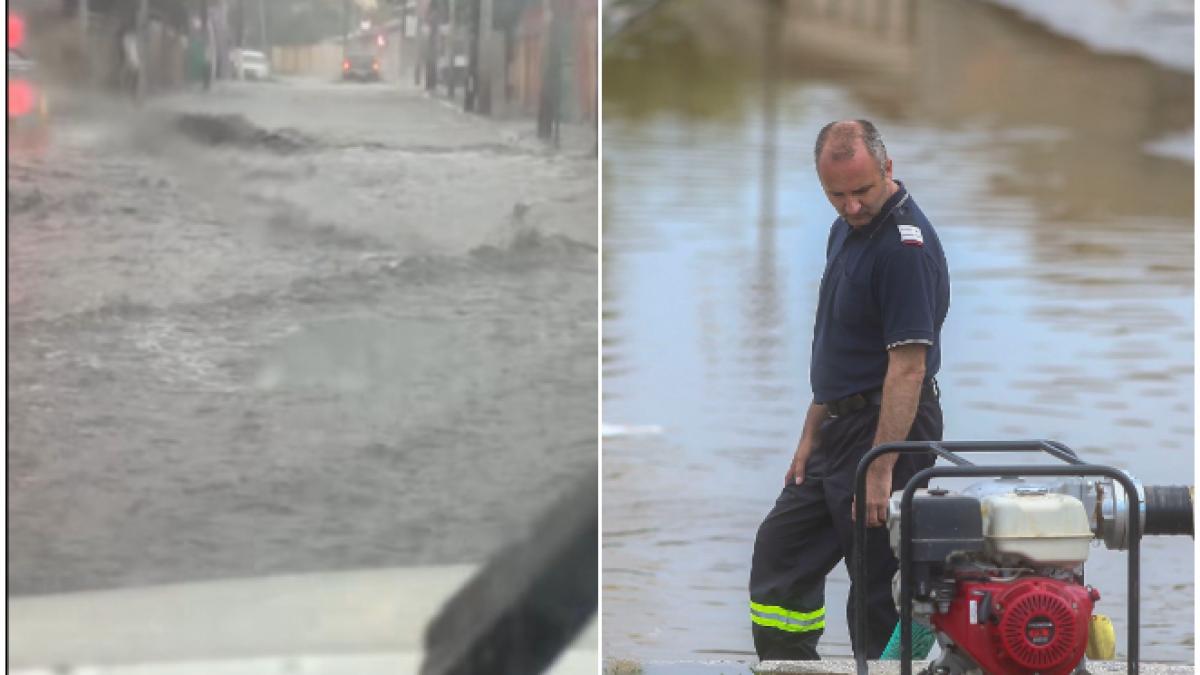 Furtună puternică în Pantelimon: 40 de centimetri de apă în case, localnicii acuză apa menajeră