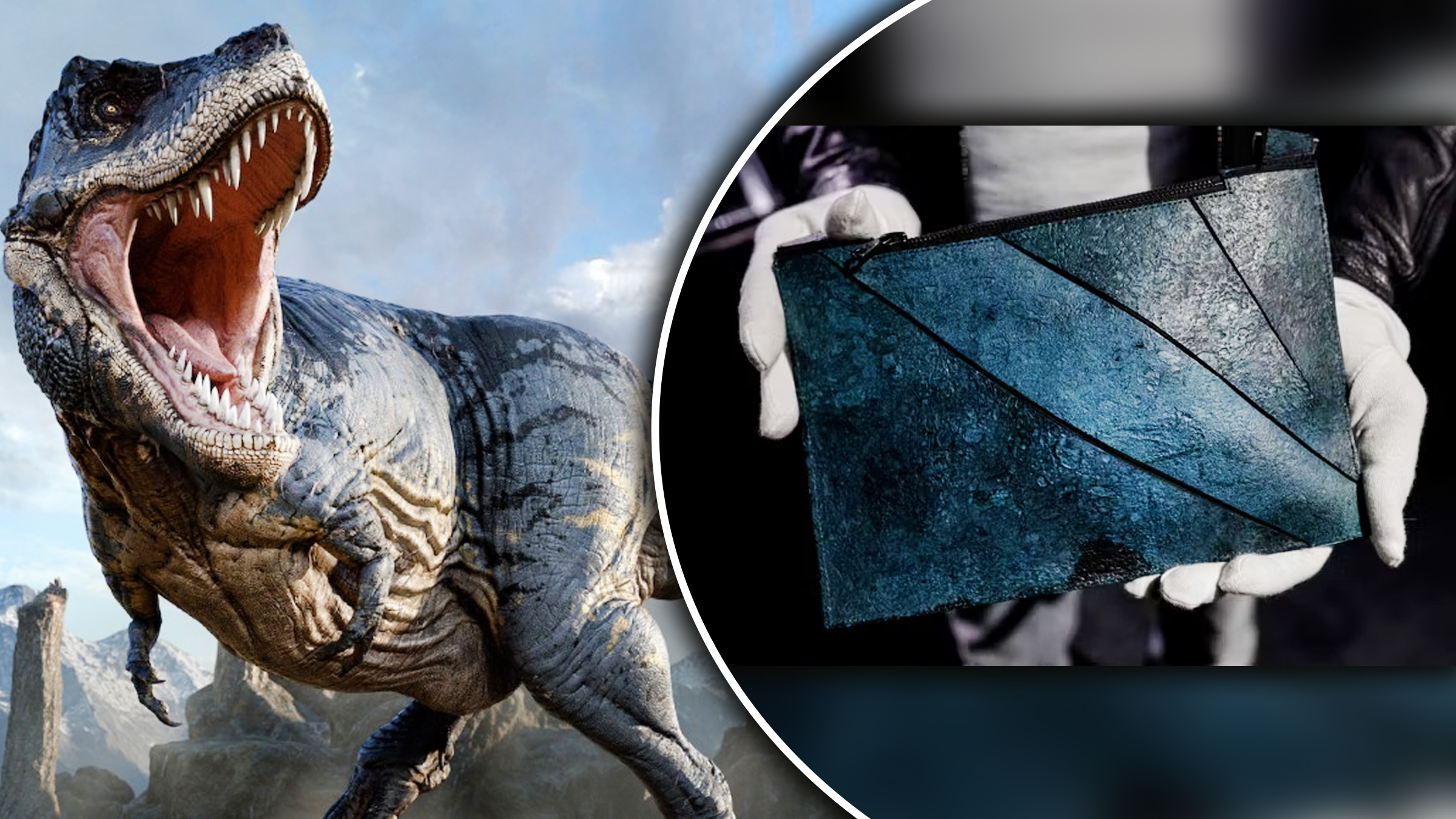 Geanta din celule de T-Rex, nevândută la licitație din cauza ofertei prea mici