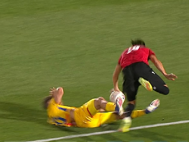 Georgia a cerut penalty în meciul cu România, dar arbitrul a decis duel umăr la umăr