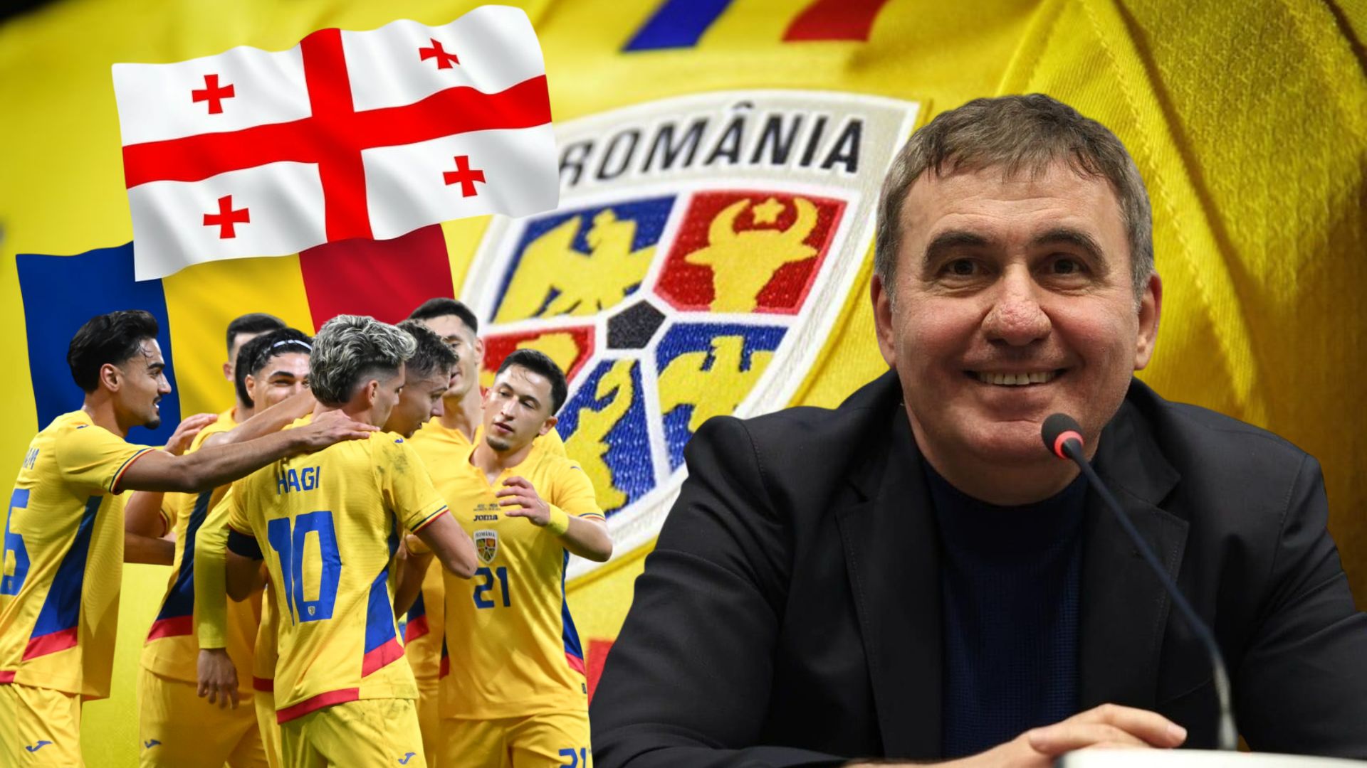 Gică Hagi debutează pe banca României: amical cu Georgia, zece schimbări permise de UEFA