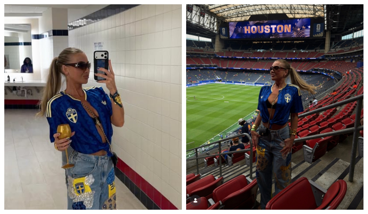 Influencerița suedeză Hanna Friberg, criticată pentru că a tăiat tricoul naționalei la Campionatul Mondial 2026