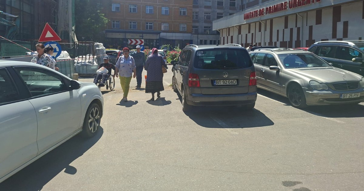 Lipsa locurilor de parcare la Spitalul Județean Mavromati din Botoșani, un coșmar pentru pacienții de la țară