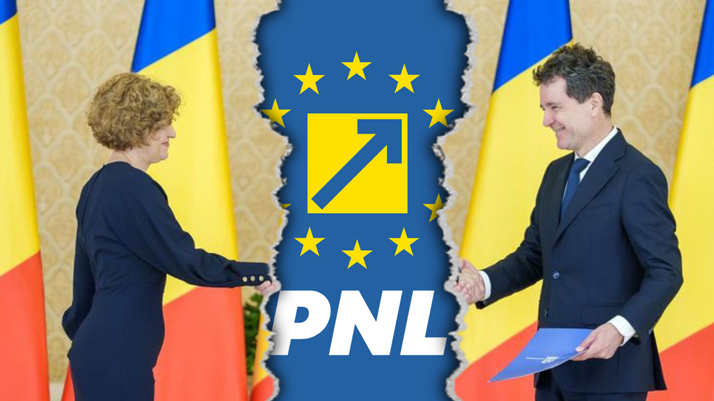 Oana Gheorghiu l-a decupat pe Nicușor Dan din fotografia de la depunerea jurământului, la anunțarea intrării în PNL
