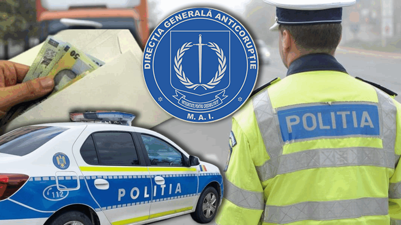 Patru polițiști de la Brigada Rutieră București, arestați la domiciliu după ce un agent și-a uitat șpaga în mașina de serviciu