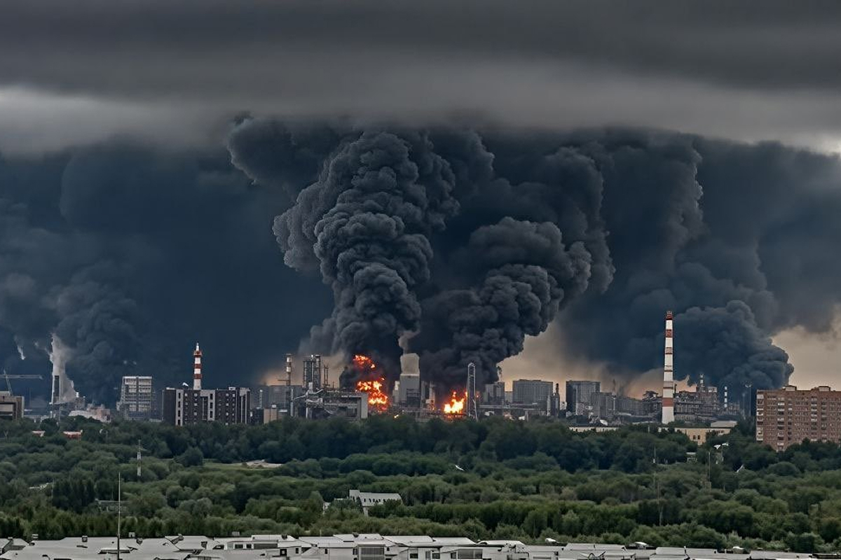 „Ploaie” de petrol peste Moscova după cel mai mare atac ucrainean: localnicii, acoperiți de o peliculă neagră și uleioasă