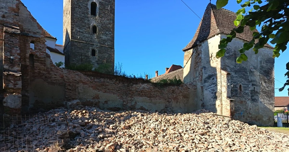 Prăbușirea zidului bisericii fortificate din Moșna, semnal de alarmă pentru patrimoniul săsesc