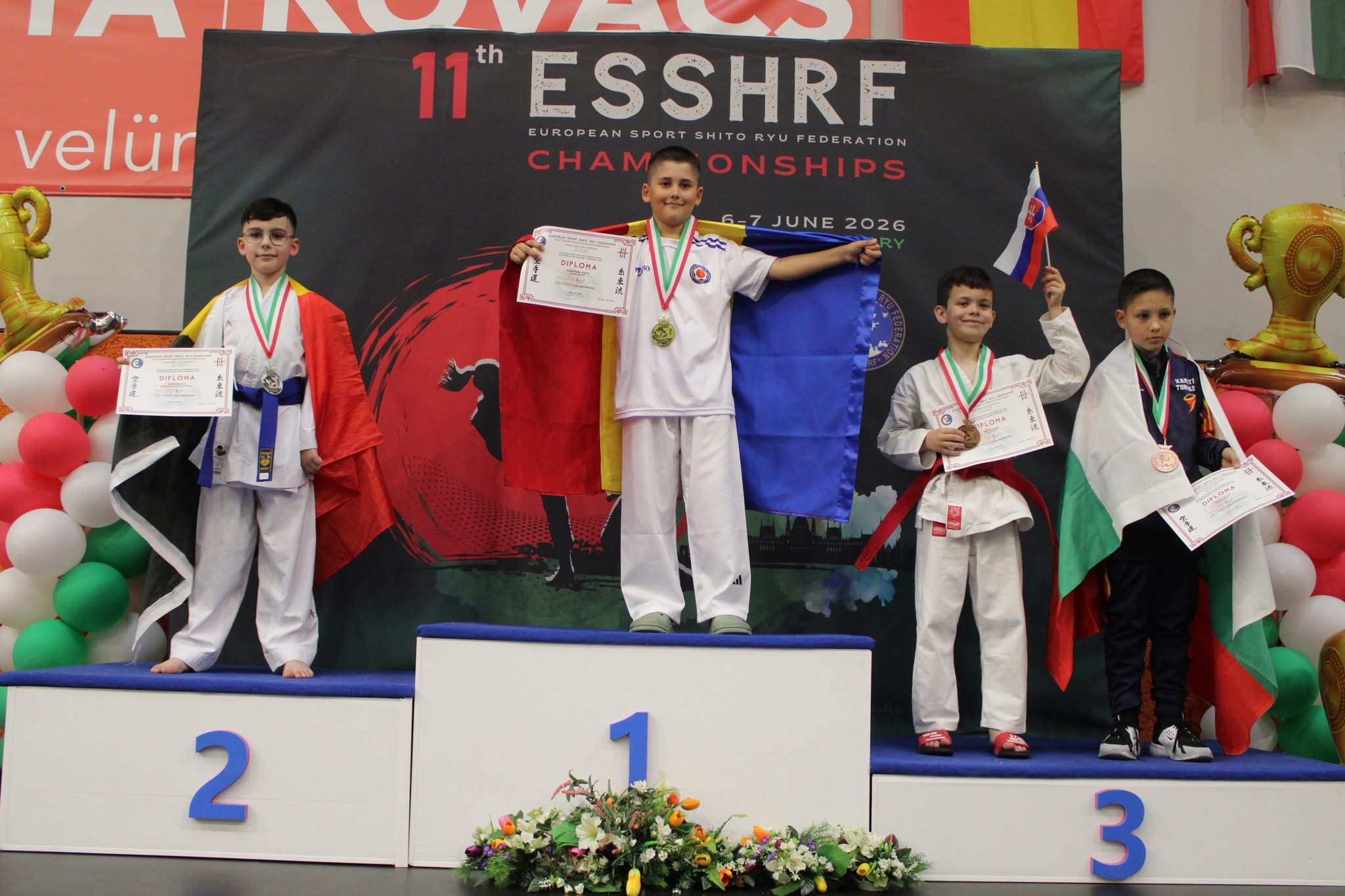 Rareș-Andrei Ciorteanu, 9 ani, câștigă Campionatul European de Karate Shito-Ryu în Ungaria
