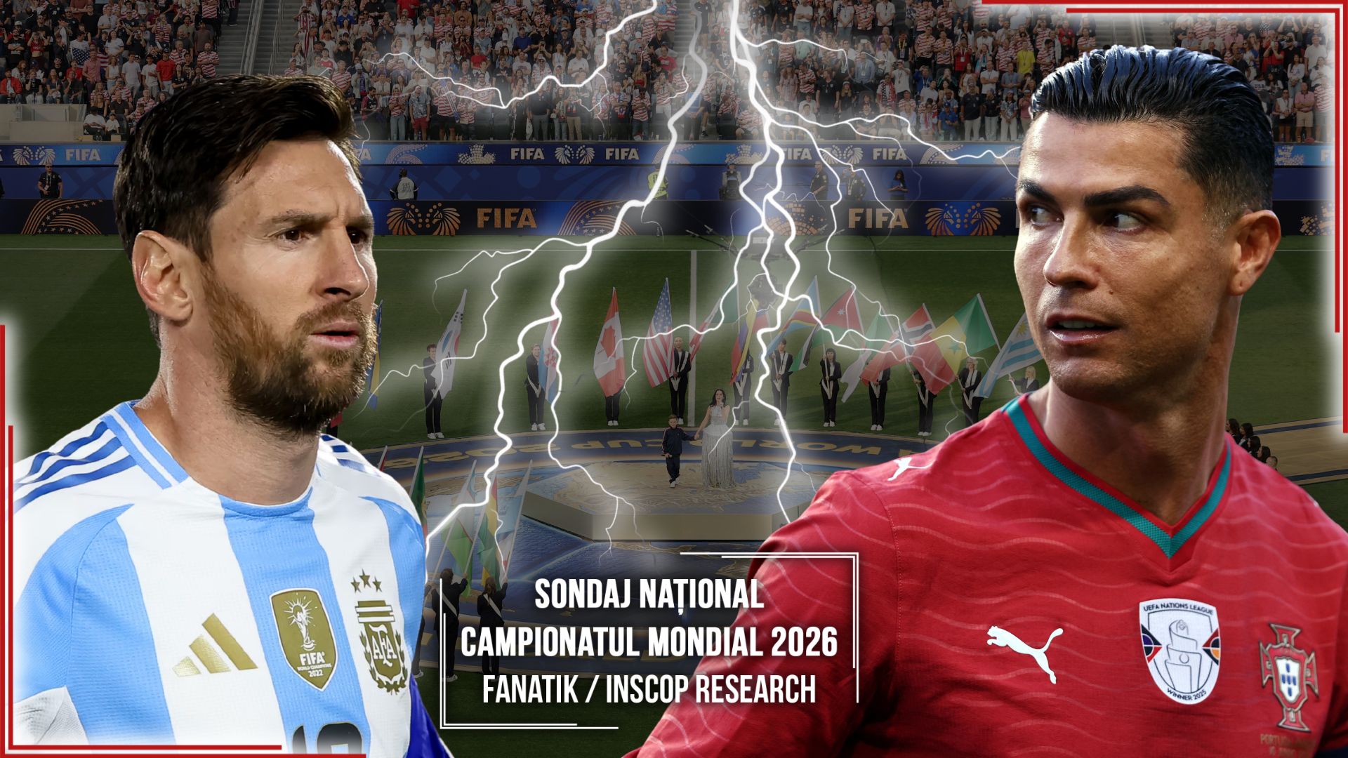 Sondaj INSCOP: Messi, favoritul românilor pentru CM 2026, urmat îndeaproape de Ronaldo