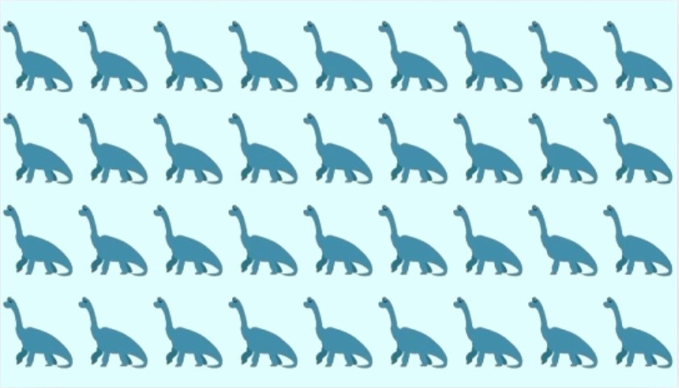Test IQ: Găsește dinozaurul diferit dintre 36 în 4 secunde. Răspunsul, dezvăluit