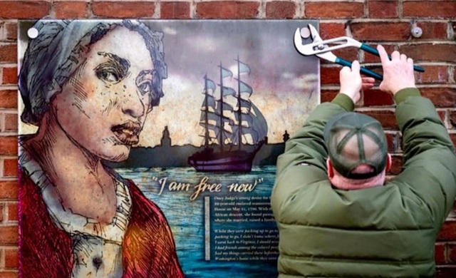 Curtea de Apel permite readucerea panourilor controversate despre sclavia lui George Washington