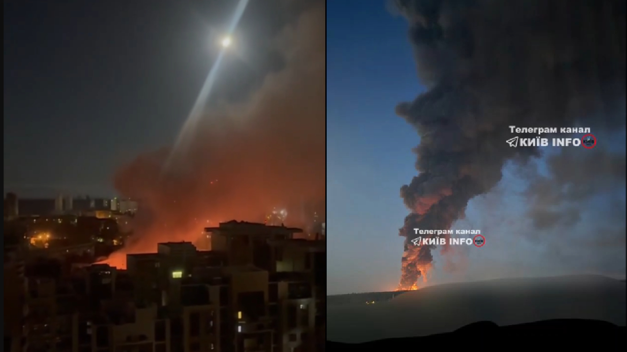 Incendiu masiv în centrul Kievului după o explozie. Zelenski avertizează asupra unui atac rusesc de amploare
