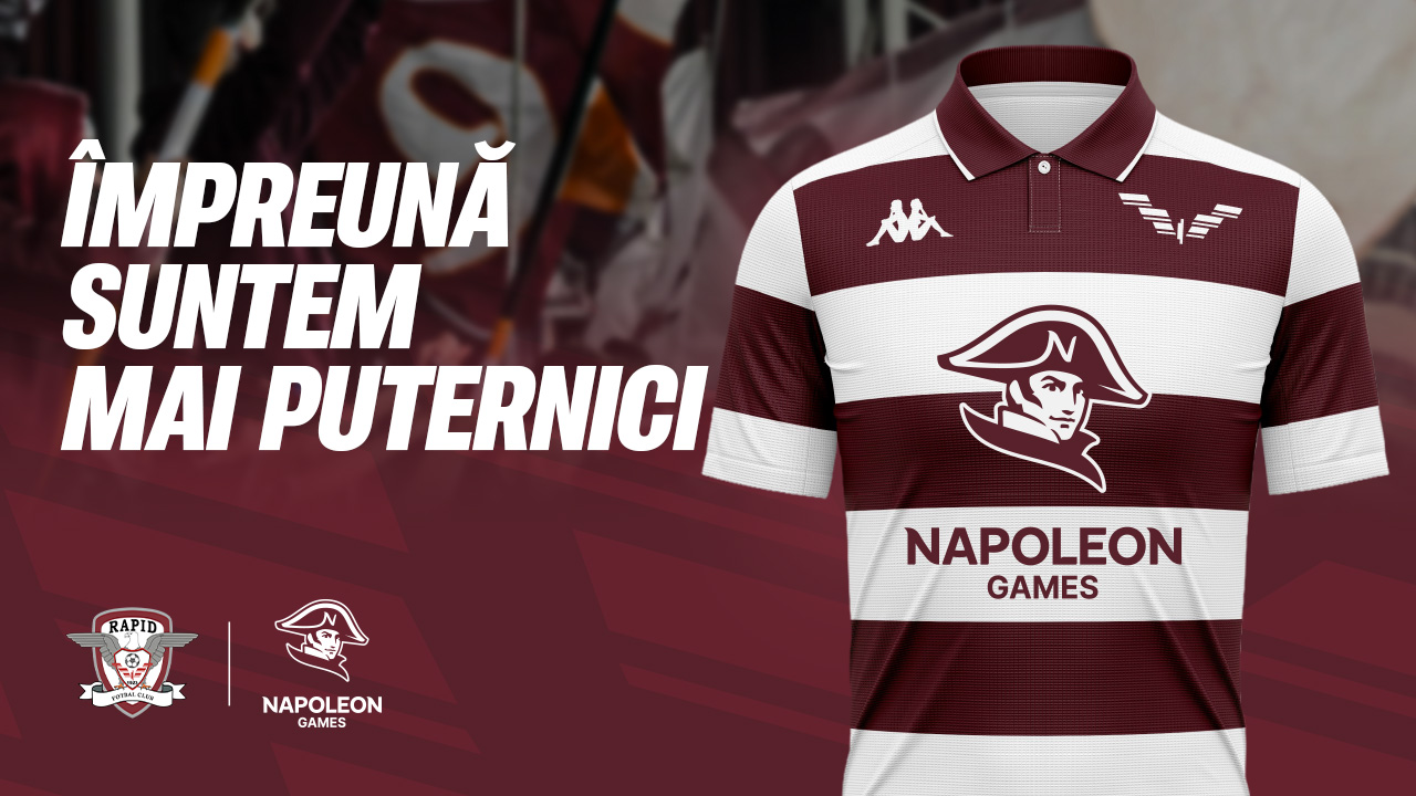 Napoleon Games devine partenerul principal al FC Rapid București pentru două sezoane