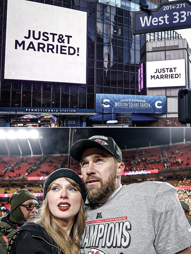Taylor Swift și Travis Kelce s-au căsătorit la Madison Square Garden, nunta oficiată de Adam Sandler